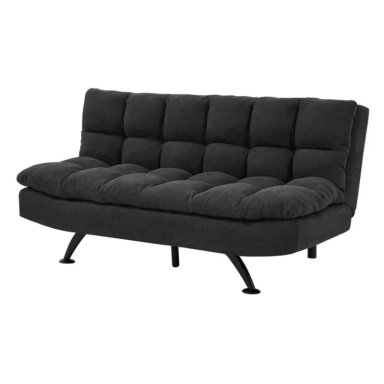 FUTÓN MDESIGN 3 CUERPOS NEGRO LORENZO 181X88X96 CM - 2
