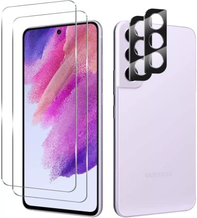 PACK 4 PROTECTOR SAMSUNG GALAXY S21 FE VIDRIO TEMPLADO 9H 5D + CÁMARA - 1