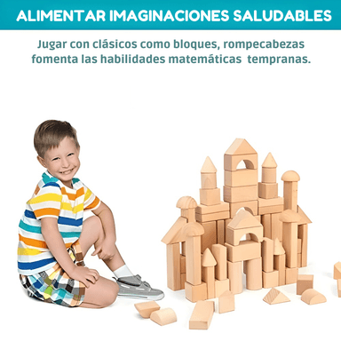 BLOQUES NATURALES DE MADERA EDUCATIVOS MONTESSORI - 2