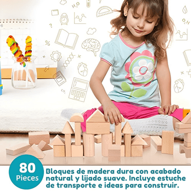BLOQUES NATURALES DE MADERA EDUCATIVOS MONTESSORI - 4