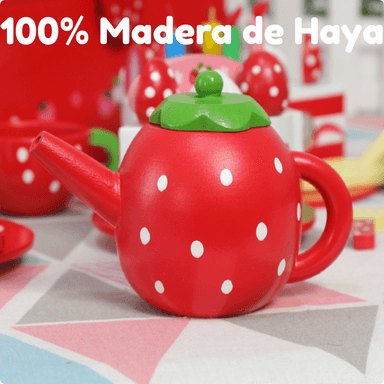 SET DE PASTEL EDUCATIVO DE MADERA ROJO MONTESSORI - 3