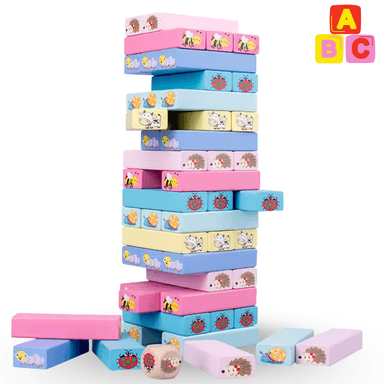 JUEGO TIPO JENGA CON ANIMALES MONTESSORI - 2