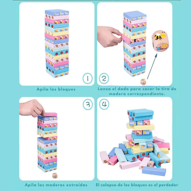 JUEGO TIPO JENGA CON ANIMALES MONTESSORI - 6