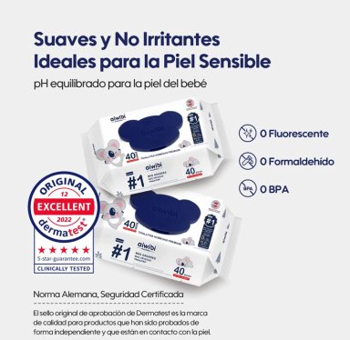 PACK TOALLAS HUMEDAS PREMIUM AIWIBI 99,91%AGUA 4X40UND - 4