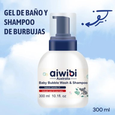 JABON Y SHAMPOO DE ESPUMA PARA BEBE  AIWIBI 300ML - 2