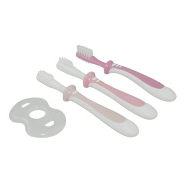 SET CEPILLO DENTAL PIGEON 3 ETAPAS APRENDIZAJE ROSA - 2