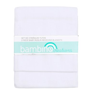 PAÑAL TUTO BAMBINO BLANCO UNICOLOR X3 UNIDADES - 1