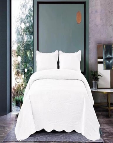 CUBRECAMA QUILT 2 PLAZAS+2 FUNDAS VERANO UNICOLOR 13N02 - 3