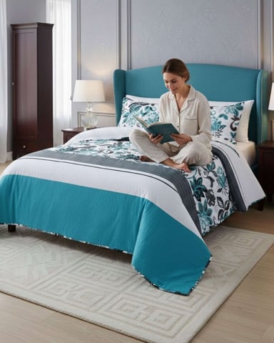 COBERTOR COLCHA QUILT SHERPA OTOÑO INVIERNO 2 PLAZAS - 2
