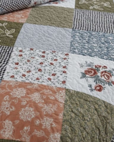 COBERTOR COLCHA QUILT SHERPA OTOÑO INVIERNO 2 PLAZAS - 6
