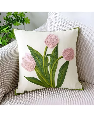 SET DE 2 FUNDAS BORDADAS 45X45  C21 - 3