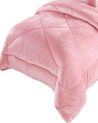 CUBRECAMA CHIPORRO DE INVIERNO PLAZA Y MEDIA ROSADO - 3