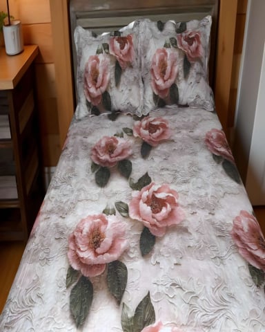 CUBRECAMA QUILT COLCHA DE VERANO 5D 2 PLAZAS 230 X 250 CM - 1