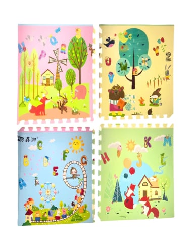 ALFOMBRA INFANTIL ESPUMA ANTIGOLPES 1×1 MT (4 PCS) - 1