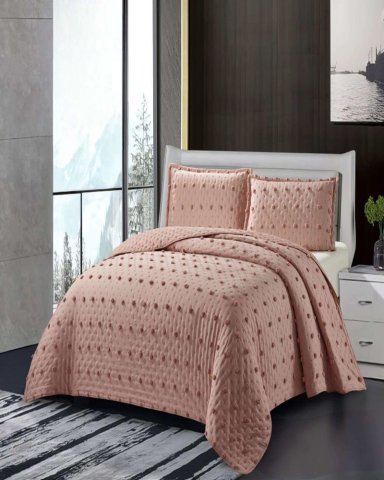 CUBRECAMA QUILT TUFTING DE LUJO SUAVE 2 PLAZAS - 1