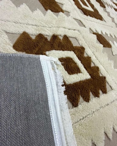 ALFOMBRA TEXTURIZADA DISEÑO JACQUARD ANTIDESLIZANTE 150X200 CM A05 - 5