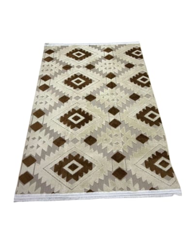 ALFOMBRA TEXTURIZADA DISEÑO JACQUARD ANTIDESLIZANTE 150X200 CM A05 - 7