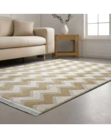 ALFOMBRA TEXTURIZADA DISEÑO JACQUARD ANTIDESLIZANTE 150X200 CM A09 - 2