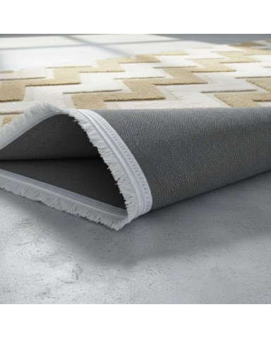 ALFOMBRA TEXTURIZADA DISEÑO JACQUARD ANTIDESLIZANTE 150X200 CM A09 - 4
