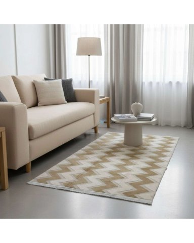 ALFOMBRA TEXTURIZADA DISEÑO JACQUARD ANTIDESLIZANTE 150X200 CM A09 - 5