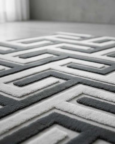 ALFOMBRA TEXTURIZADA DISEÑO JACQUARD ANTIDESLIZANTE 200X240 CM A03 - 4
