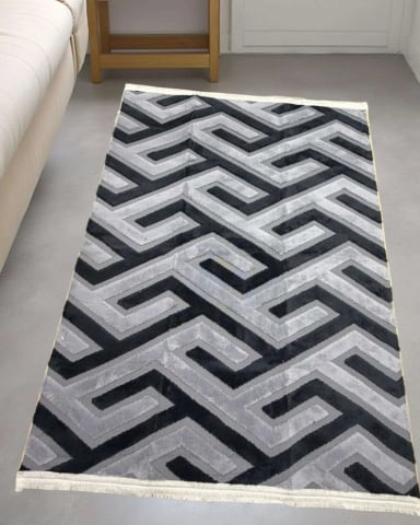 ALFOMBRA TEXTURIZADA DISEÑO JACQUARD ANTIDESLIZANTE 200X240 CM A03 - 6