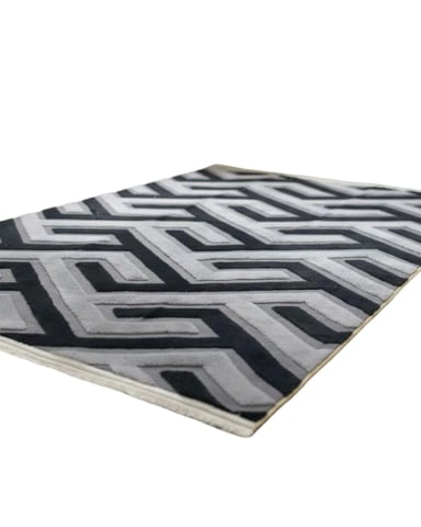 ALFOMBRA TEXTURIZADA DISEÑO JACQUARD ANTIDESLIZANTE 200X240 CM A03 - 7