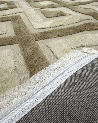 ALFOMBRA TEXTURIZADA DISEÑO JACQUARD ANTIDESLIZANTE 150X200 CM A08 - 6