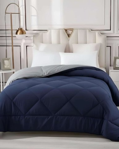 CUBRECAMA PLUMON NORDICO KING 230X250 GRIS/AZUL - 2