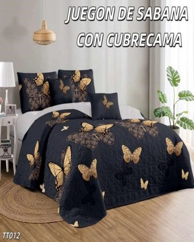 SABANA CON CUBRECAMA DE VERANO PLAZA Y MEDIA + 1 ALMOHADA - 4