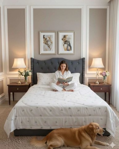 SET CUBRECAMA NORDICO DELGADO MAS 2 ALMOHADAS KING - 3