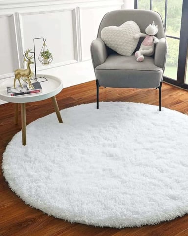 ALFOMBRA SHAGGY REDONDA 150 CM PELO SUAVE Y EXTRA CONFORT - 3