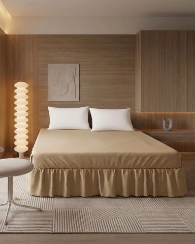 FALDON DE CAMA ESTILO MODERNO Y AJUSTE PERFECTO 2 PLAZAS 150X200 CM - 1