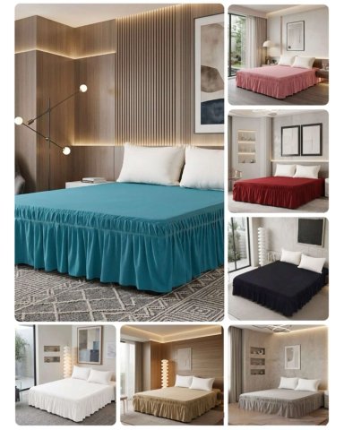 FALDON DE CAMA ESTILO MODERNO Y AJUSTE PERFECTO 2 PLAZAS 150X200 CM - 7