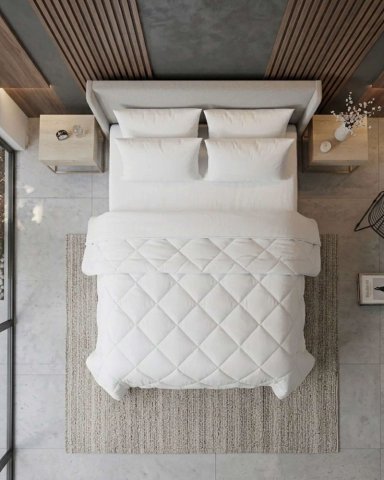SET SABANAS MAS PLUMON NORDICO MAS 2 ALMOHADAS 2 PLAZAS BLANCO 200CM X 230 CM - 5