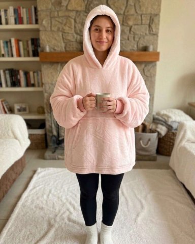 POLERON GIGANTE HOODIE FLEECE CON CHIPORRO EXTRA SUAVE Y TE RMICO - 4