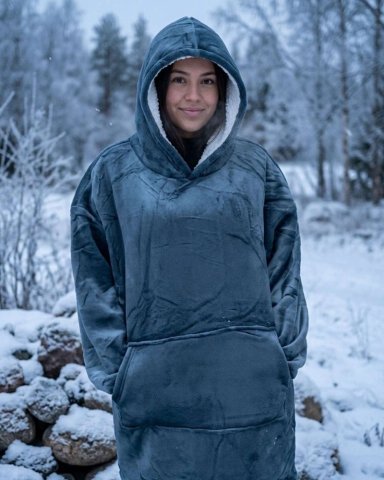 POLERON GIGANTE HOODIE FLEECE CON CHIPORRO EXTRA SUAVE Y TE RMICO - 1