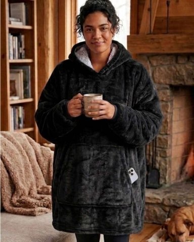 POLERON GIGANTE HOODIE FLEECE CON CHIPORRO EXTRA SUAVE Y TE RMICO - 4