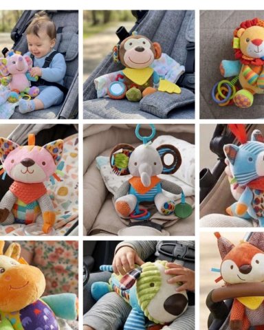 PELUCHE SENSORIAL ANIMAL DE ESTIMULACION BEBE A3 - 6