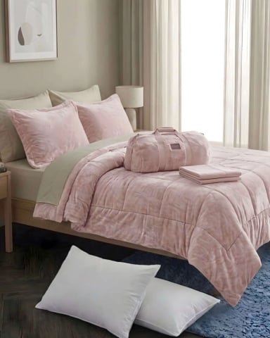 PLUMON CUBRECAMA CHIPORRO VELVET SOFT PREMIUM + SABANA BAJERA Y ALMOHADAS 230X250CM - 2