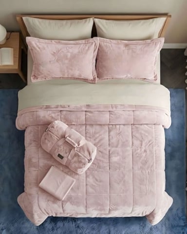 PLUMON CUBRECAMA CHIPORRO VELVET SOFT PREMIUM + SABANA BAJERA Y ALMOHADAS 230X250CM - 4