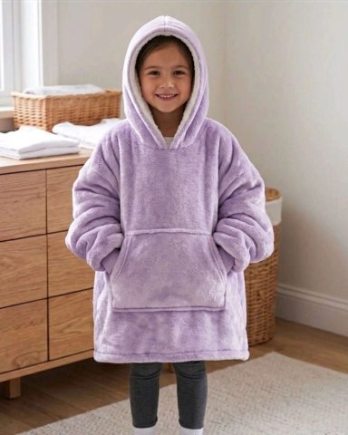 MAXI POLERON OVERSIZE PREMIUM EXTRA SUAVE Y TE RMICO NIÑO Y NIÑA - 1