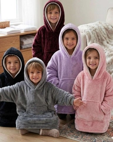 MAXI POLERON OVERSIZE PREMIUM EXTRA SUAVE Y TE RMICO NIÑO Y NIÑA - 8