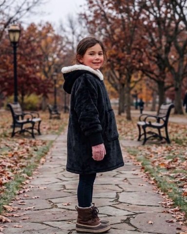 MAXI POLERON OVERSIZE PREMIUM EXTRA SUAVE Y TE RMICO NIÑO Y NIÑA - 2
