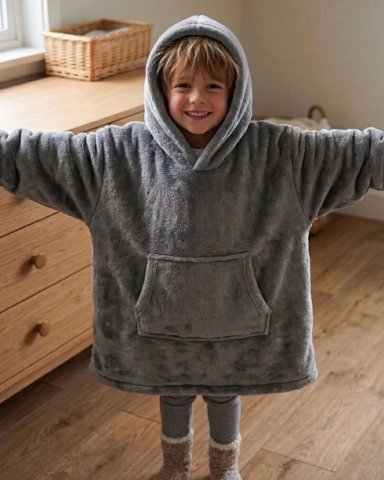 MAXI POLERON OVERSIZE PREMIUM EXTRA SUAVE Y TE RMICO NIÑO Y NIÑA - 1