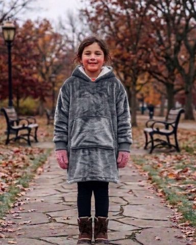 MAXI POLERON OVERSIZE PREMIUM EXTRA SUAVE Y TE RMICO NIÑO Y NIÑA - 4