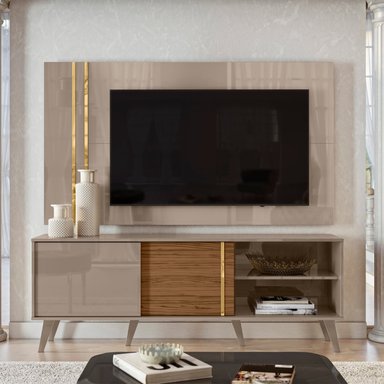 RACK ALTAVISION CRONOS MDP GRIS CLARO + PANEL 60 FENDI NATURALE - 5