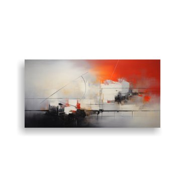 CUADRO ABSTRACTO PARA OFICINA PINTURA NÓRDICA 120X60CM - 1