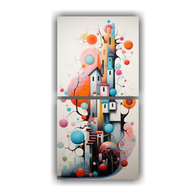 PINTURAS DECORATIVAS ABSTRACTAS NÓRDICAS DE 80X160 CM - 1