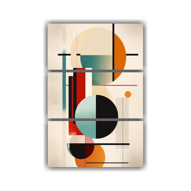 CUADROS ABSTRACTOS GEOMÉTRICOS NÓRDICOS CON 70X105 CM - 1